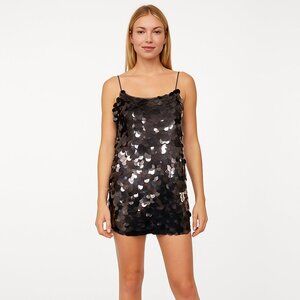 NWT Mac Duggal All Over Sequin Cocktail Slip Dress Chocolate 2 #A0305
